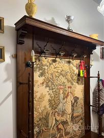Attaccapanni/ ingresso in legno massello con arazz