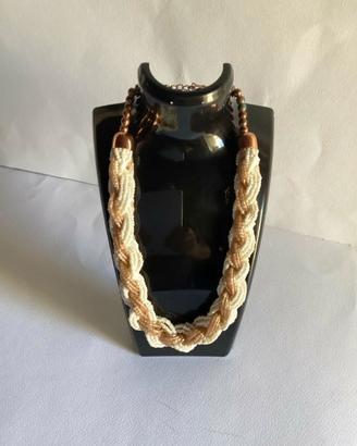 Collana multifilo a torciglione vintage anni 90 bi