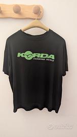 t-shirt korda nera scritta verde taglia L maglia