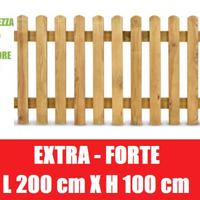 Steccato in Legno di Pino con Doghe L 200cmxH100cm