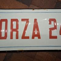 Targa smaltata d'epoca