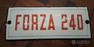 Targa smaltata d'epoca