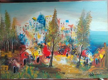 Quadro Antonino Pecoraro, olio su tela" autentico"