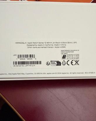 Apple Watch Series 10 46mm Jet Black SB M/L GPS