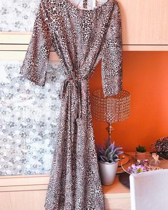 Abito Midi Leopardato Lokita Milano Tag M/L 