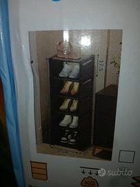 Scarpiera salvaspazio a 5 ripiani