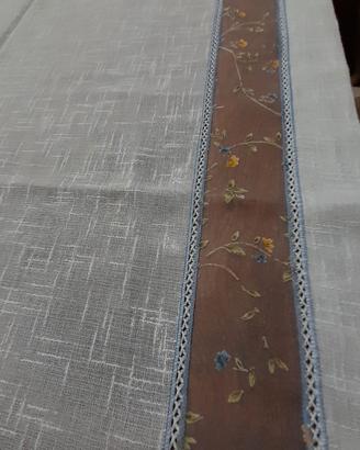 tenda singola cotone con ricami 