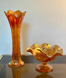 Coppia di vetri carnival glass dei primi del 900