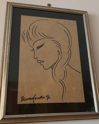 Trittico disegni originali Bruno Cascella (1976)
