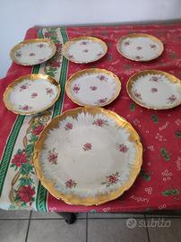 servizio da dolce 6 piattini più piatto grande