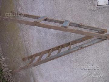 Antica vecchia scala aperta per arredo 175 cm
