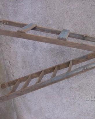 Antica vecchia scala aperta per arredo 175 cm