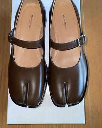 Maison Margiela Tabi Mary Jane Scarpe in Pelle