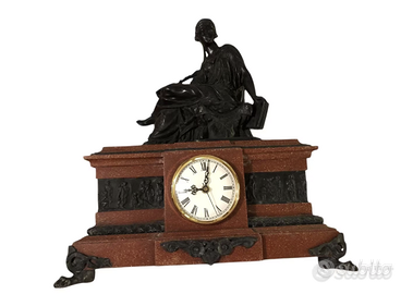 Maestoso orologio da tavolo marmo e bronzo