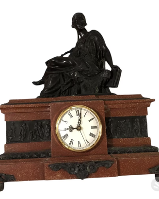 Maestoso orologio da tavolo marmo e bronzo