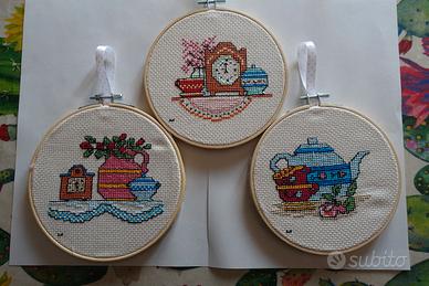 tre quadretti punto croce