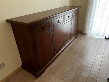 Credenza arte povera in legno massello 205x100x48