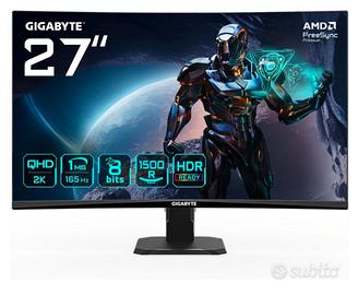 Monitor curvo QHD - Gigabyte GS27QC 27 - NUOVO