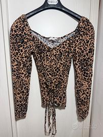 Top Topshop leopardato animalier