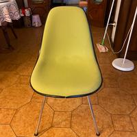 Vitra DSX eames scocca bianca imbottitura verde