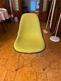 Vitra DSX eames scocca bianca imbottitura verde