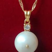 COLLANA ORO CON PERLA E BRILLANTE (NUOVO)