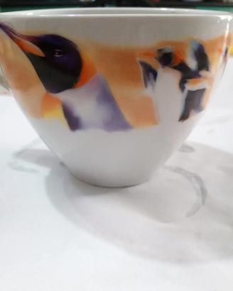 Tazza per colazione vintage con pinguini