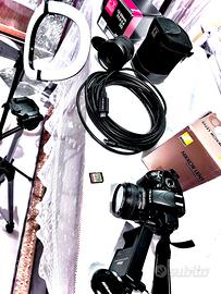 KIT Reflex Obiettivi Cavalletto Ring Light Ecc…