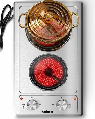 PIANO COTTURA ELETTRICO PORTATILE IN ACCIAIO INOX