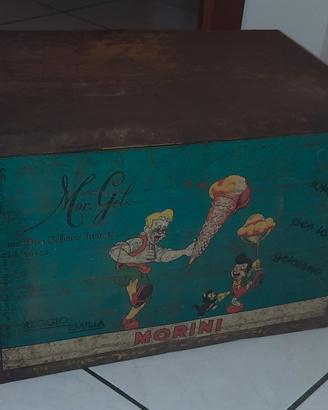 Scatola in latta anni 50 Morini