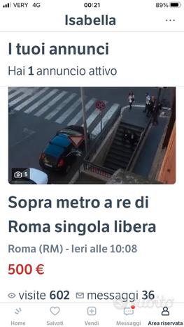 Sopra metro re di Roma singola libera