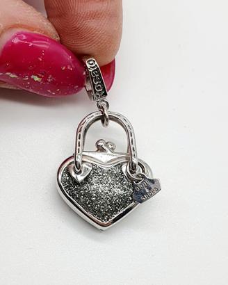 COD.306D.26 CIONDOLO "ROSATO" BORSA CUORE