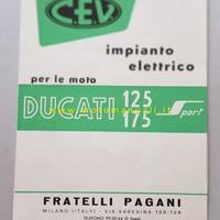 Ducati 125 175 Sport schema elettrico impianto CEV