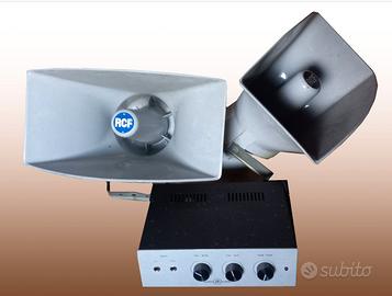 trombe acustiche per auto e relativo amplificatore