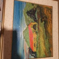 Divano letto bambù e quadro