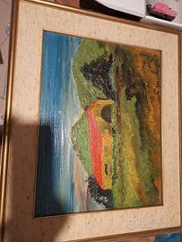 Divano letto bambù e quadro