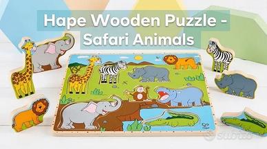 puzzle in legno Hape Animali della Giungla/Safari