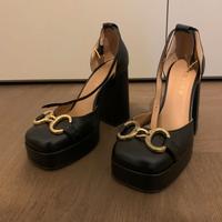 Scarpe nere 38 Contigo con tacco grosso