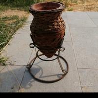 Vaso intrecciato bambù 