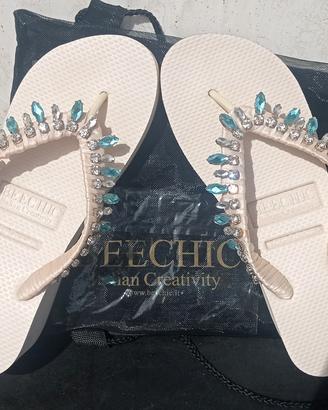 infradito con zeppa Beechic 