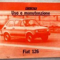 LIBRETTO USO E MANUTENZIONE ORIGINALE FIAT 126 '78