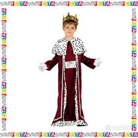 Vestito di carnevale re magi gaspare, nuovo