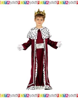 Vestito di carnevale re magi gaspare, nuovo