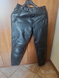 pantaloni tuta in pelle 