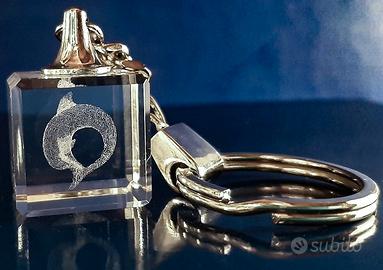 Portachiavi UNISEX , cristallo con incisione laser