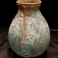 Vaso in ceramica smaltata firmato M. Fantoni 1961