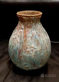 Vaso in ceramica smaltata firmato M. Fantoni 1961