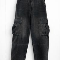 Pantaloni Cargo Pull&Bear uomo neri grigio scuro