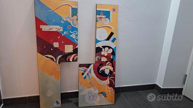 stampa quadro di V. Kandinsky su pannello in legno