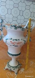 elegante vaso di Deruta dipinto a mano
